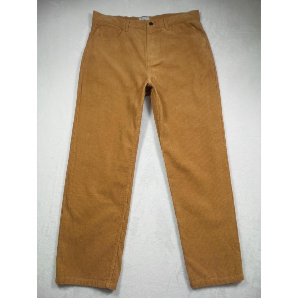 Rhythm Cord Jeans Mens Size 35 x 29 Brown Straight Leg 5-Pocket Design NWT